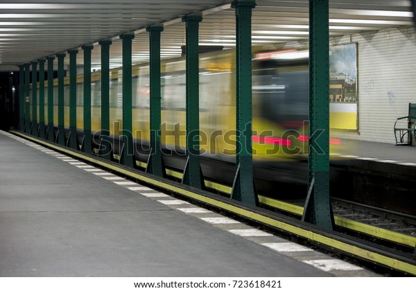 moving yellow\
underground metro subway\
