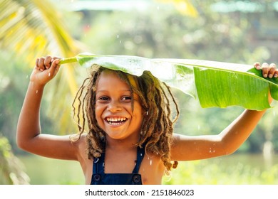 Mowgli Indian Boy Dreadlocks Hair Hiding Stock Photo 2151846023 ...