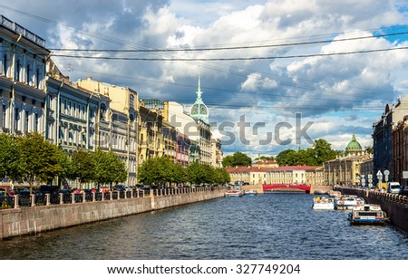 The Moyka River embankment in Saint Petersburg - Russia