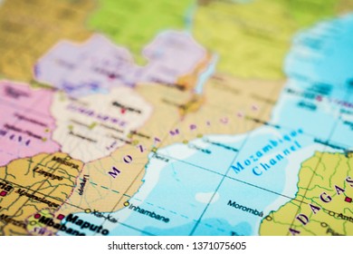 Mozambique on map - Shutterstock ID 1371075605