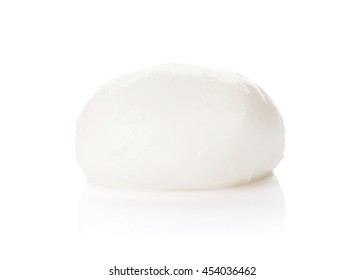 Mozzarella Cheese. Isolated On White Background