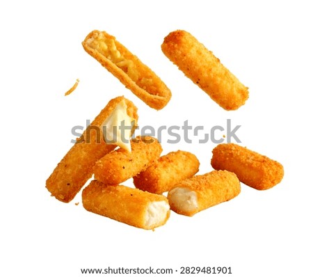 Mozzarella Sticks Crispy Mozzarella Sticks Wit Isolated On White Background
