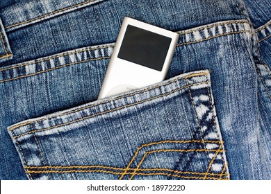 Mp3 Player In Jeans Pocket