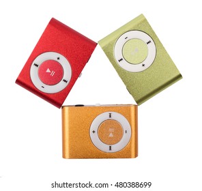 The MP3 Players Color Isolated