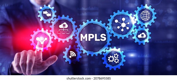 MPLS. Multiprotocol Label Switching On Virtual Screen. 2021