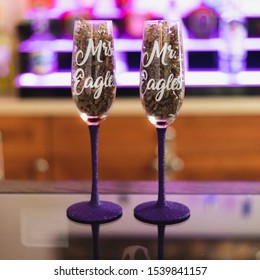 Mr. And Mrs. Champaign Flutes