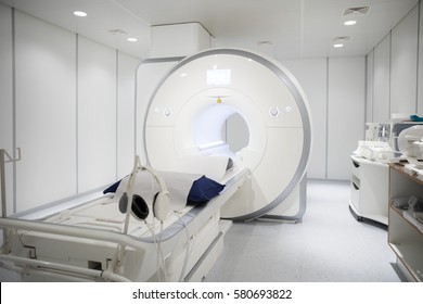 MRI Machine In Illuminated Hospital