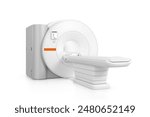 MRI Scanner - Magnetic resonance imaging machine isolated on white background