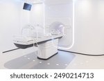 MR-Linac radiation therapy machine. Magnetic resonance imaging MRI machine and a linear accelerator for cancer treatment. High quality photo