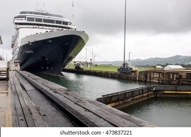 MS Zaandam - Holland America Cruise Line Ship In Panama Canal - September 29, 2013