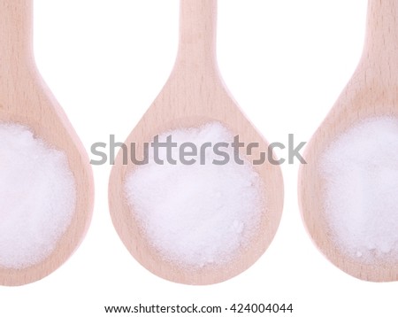 MSM pure powder in wooden spoon