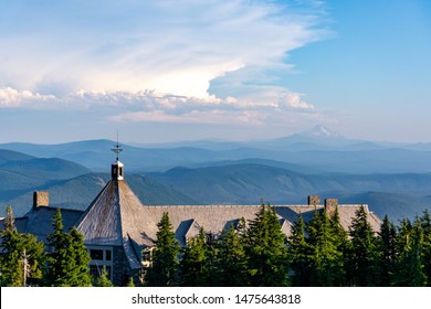 Mt Adams Over Timberline Lodge