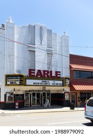 MT. AIRY, NC, USA-5 JUNE 2021: The Local Movie Theater And 