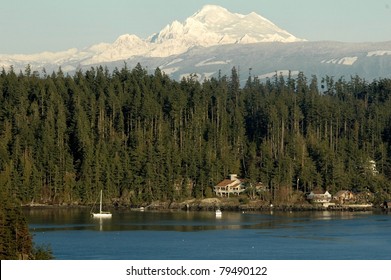 Mt. Baker From Whidbey Island North Of Seattle, Washington