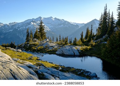 Mt Daniel and Robin Lake. 
Alpine Lakes Wilderness. Cascade mountains, Washington