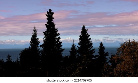 Mt. Denali At Sunset In All Its Glory.