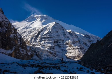 Mt. Dhaulagiri Seen On The Way To French Pass In Early Sunny Morning