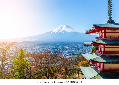 Mt. Fuji And Chureito Pagoda