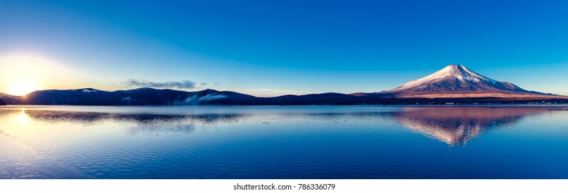 Mt. Fuji At Dawn And Lake Yamanaka