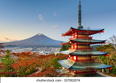 Mt. Fuji, Japan from Chureito Pagoda.