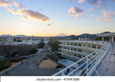 Mt Fuji View At Rooftop Of Tokai University In Japan