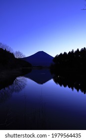 Mt. Fuji, view from Tanuki lake, Shizuoka, Japan (before dawn)