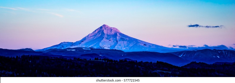 Mt Hood In The Alpenglow 