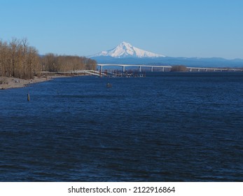 Mt Hood And The Columbia River In Vancouver, WA