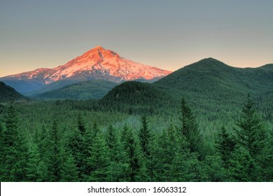 Mt Hood At Sunset