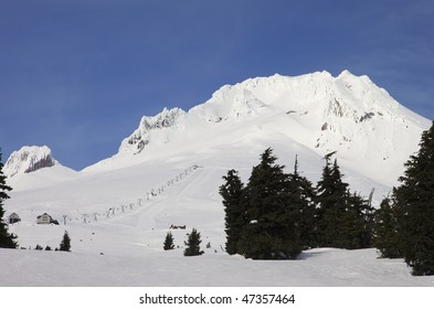 Mt Hood In Winter.