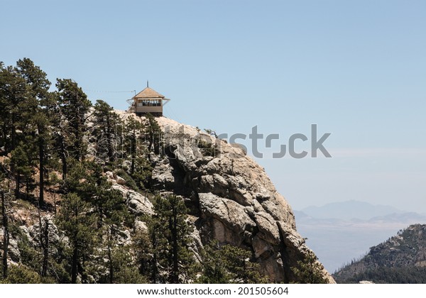 Mt Lemmon Rock Fire Lookout Cabin Stock Photo Edit Now 201505604