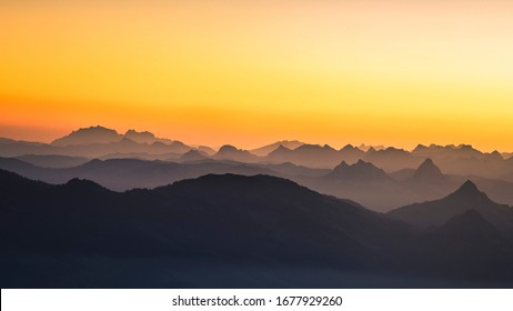 Mt. Pilatus Switzerland Luzern Mountains Silhouette