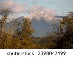 Mt Pilchuck in Washington State with first autumn snow