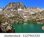 Mt. Robinson Overlooking Turquoise Big Pine Lake #5, Sierra Nevada Mountains, California, June, 2018