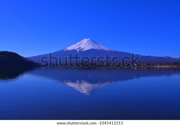 Mtfuji Blue Sky Clear Weather Lake Stock Photo Edit Now