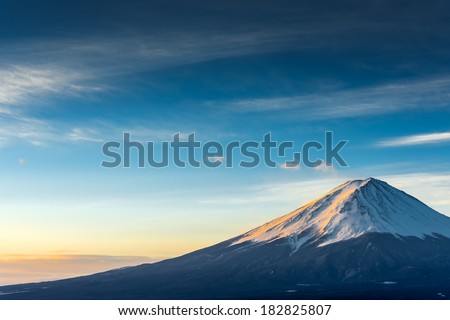 Mt.Fuji forms a cloud.
