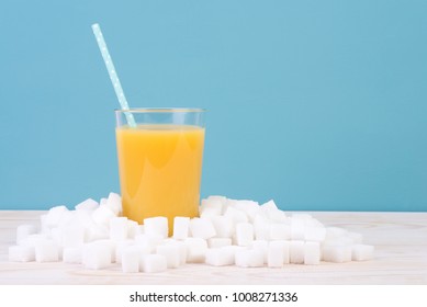 Too Much Sugar In Juice Concept