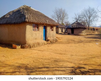 Mud Houses In Zulu Village