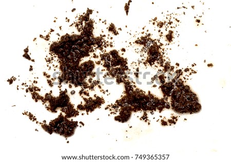 mud on white sheet