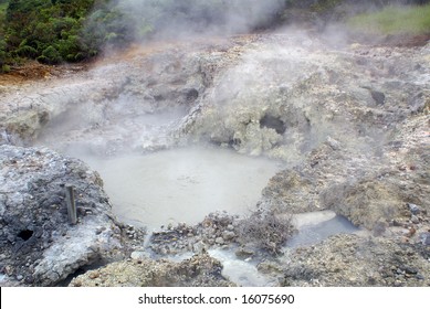 Mud Pool In Kawah Sikidang, Plateau Dieng, Java