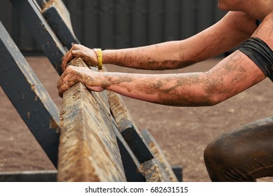 Mud Race Runners,obstacles During Extreme Obstacle Race