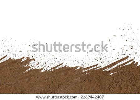 mud splash isolated on white background.