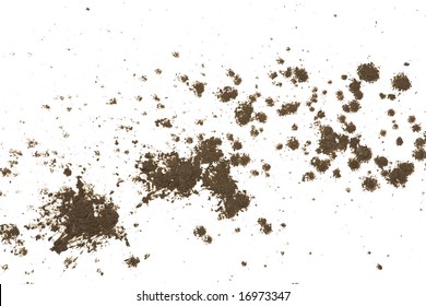 Mud Splat Pattern Isolated On A White Background