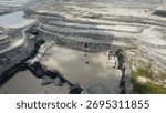 A mud suction tool in coal mining or slurry pump is sucking up the mud that is flooding the mining area, mud flood