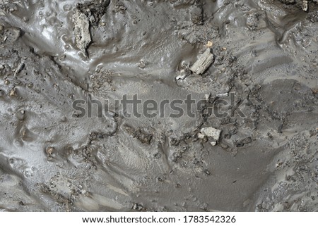 Mud texture or wet gray soil as natural background.