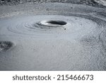 Mud volcano in Romania.