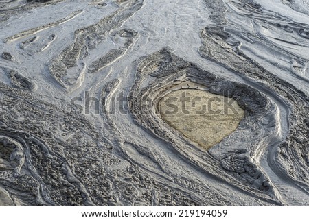Mud volcanoes's clay in Buzau County, Romania