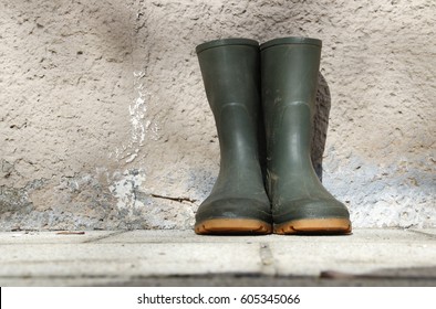 vintage rubber boots with buckles