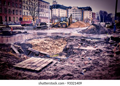 Muddy Construction Site