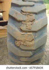 Muddy Tractor Tire Texture